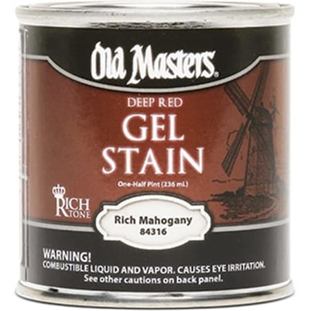Gizmo 84316 0.5 Pint. Deep Red Rich Mahogany Gel Stain GI3573750